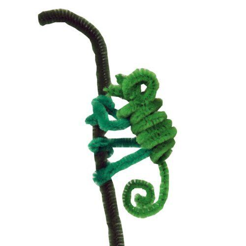 eeBoo Green Pipe Cleaners - Chameleon Colors