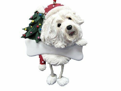 Havanese Ornament with "Dangling Legs" Hand Painted and Easily Personalized