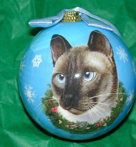 E&S Pets Christmas Ball Ornament - Siamese Cat