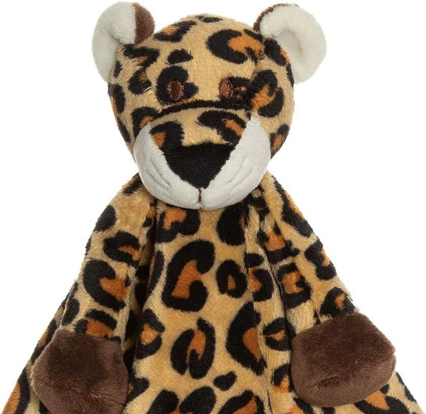Teddykompaniet Diinglisar Leopard Plush Fleece Baby Blanket Snuggler, 13"