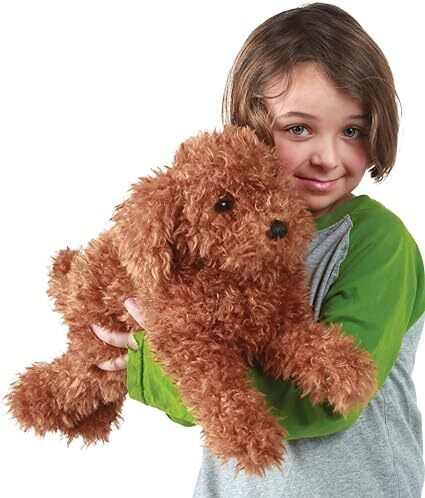 Folkmanis Toy Poodle Puppy Hand Puppet, Brown, 19"
