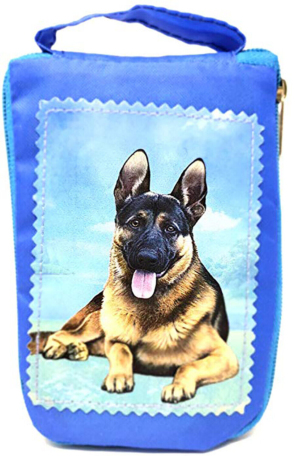 German Shepherd Foldable Tote Bag - Durable, Waterproof - Zipper Market Tote