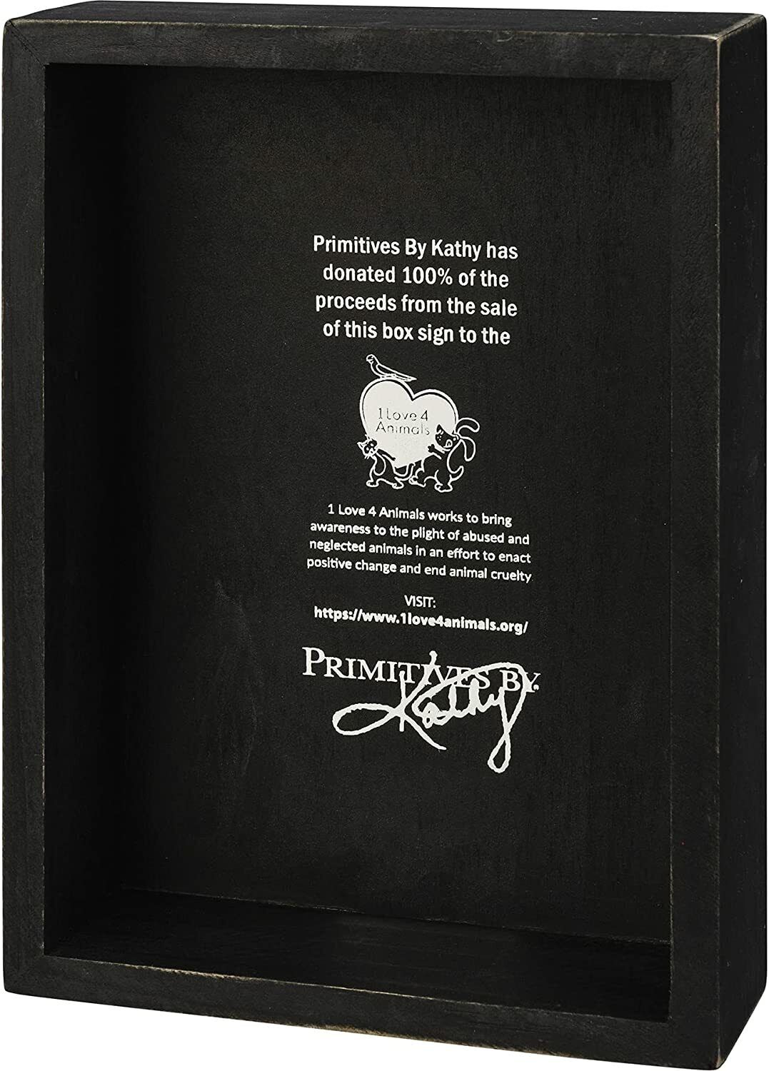 Primitives by Kathy Box Sign - Rescue Dog Unconditional Love