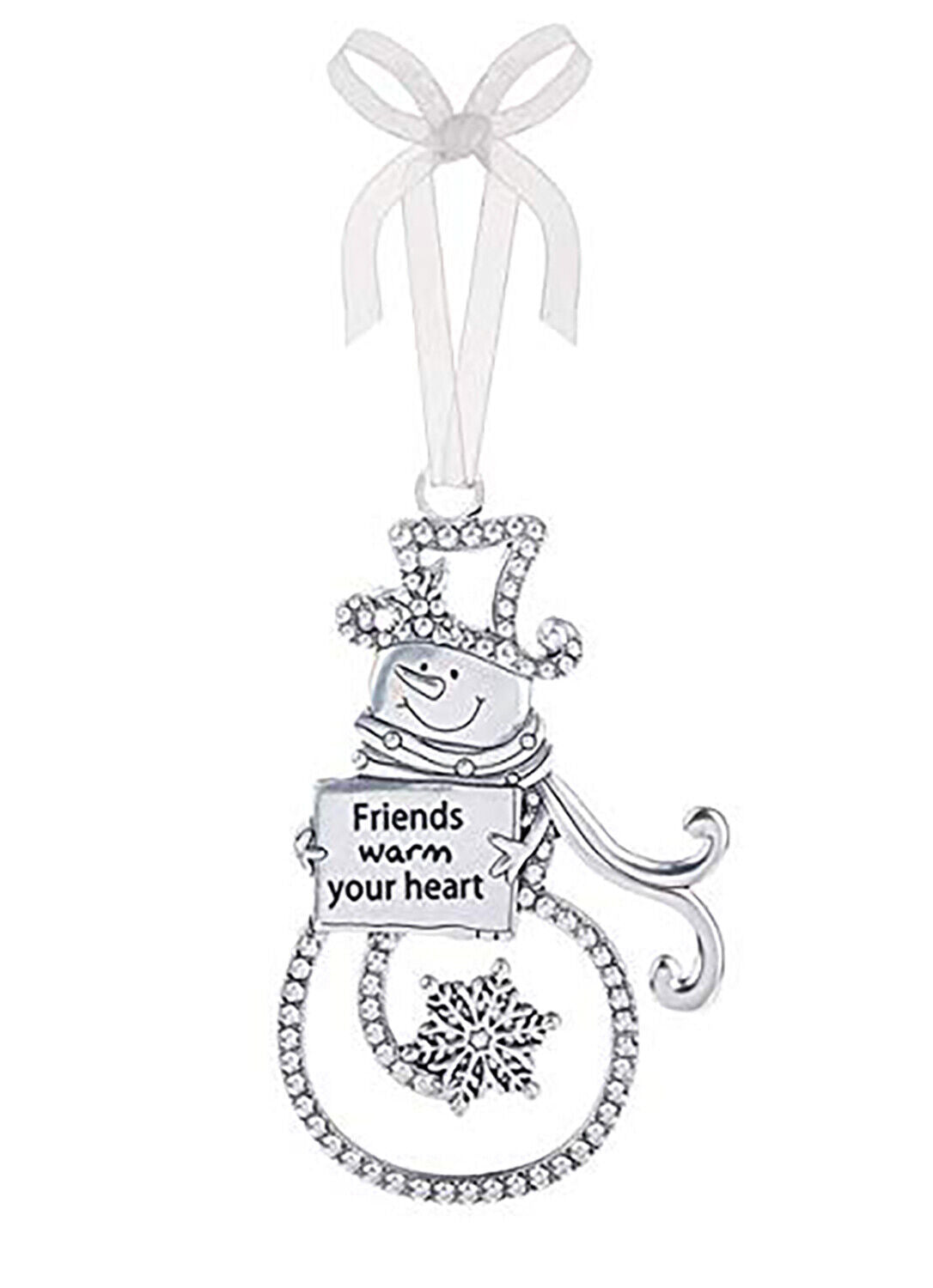 Ganz Ornament - Friends Warm Your Heart - Silver