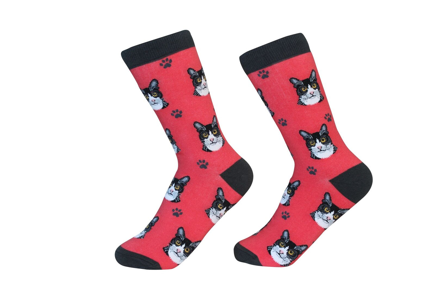 Black and White Tuxedo Cat Breed Socks Unisex Sock Daddy by E&S Pets
