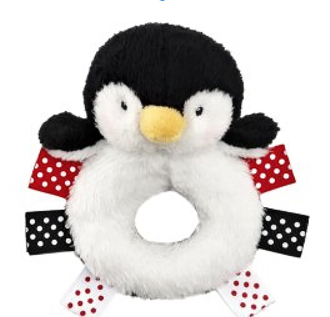 Ganz Wuzzies Penguin Rattle Stuffed Animal Plush, 5.5"