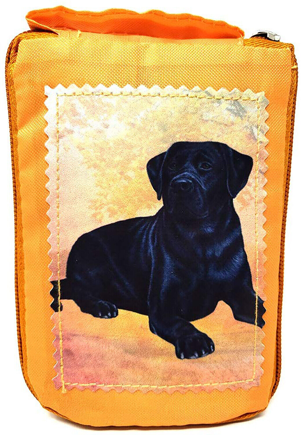 Black Labrador Lying Foldable Tote Bag - Waterproof - Zippered Market Tote