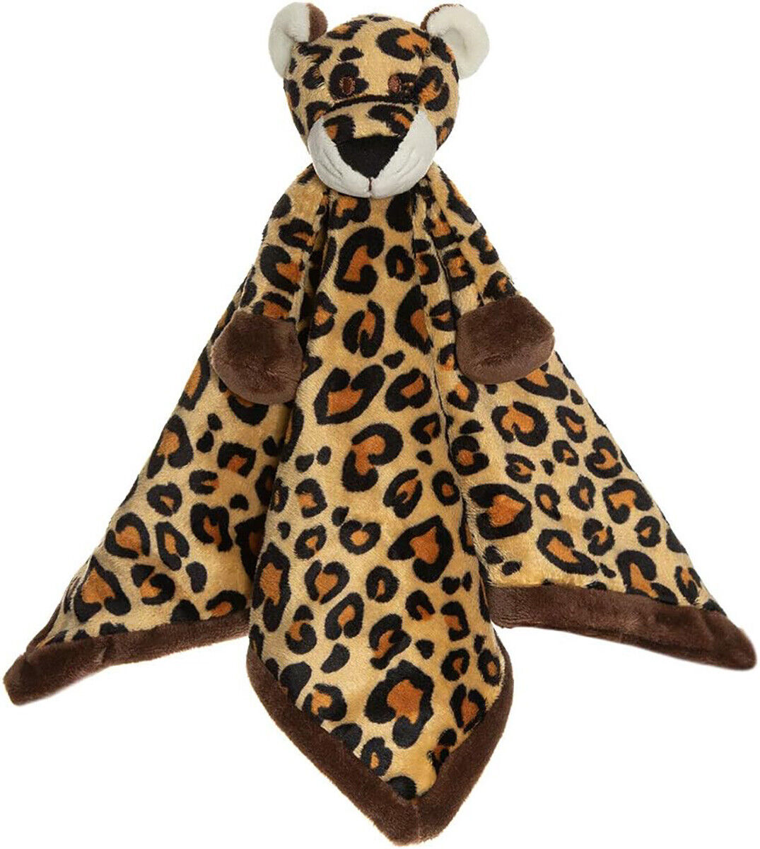 Teddykompaniet Diinglisar Leopard Plush Fleece Baby Blanket Snuggler, 13"