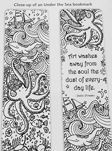 Re-marks Under the Sea 5 Coloring Bookmarks