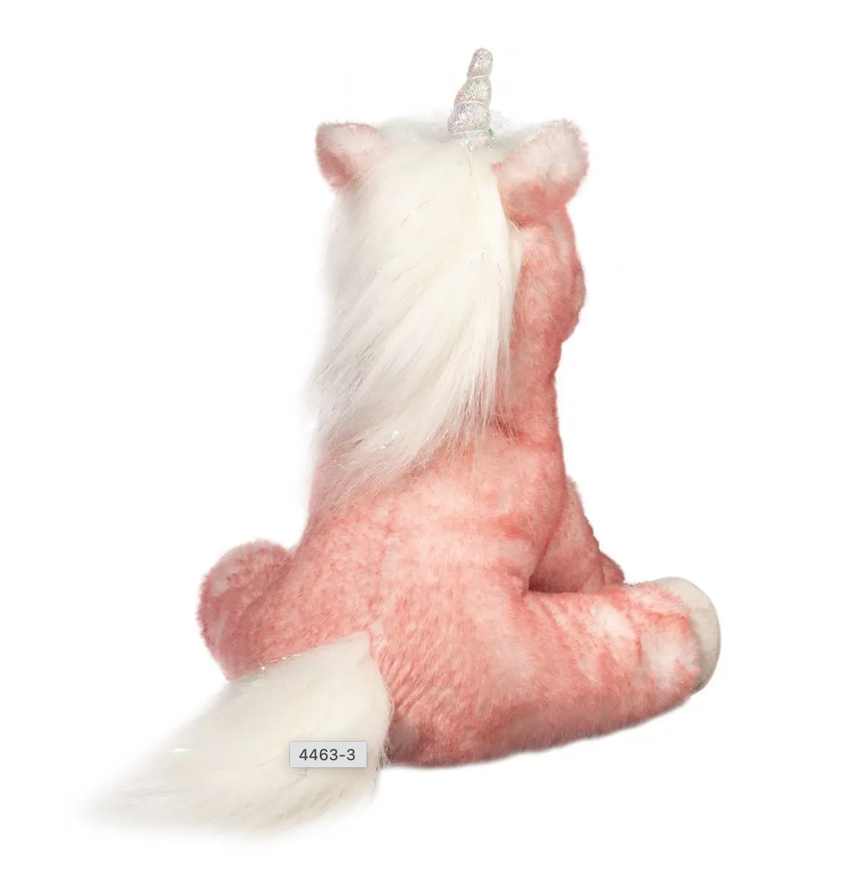Douglas Mini Hallie Soft Pink Unicorn Plush Stuffed Animal, 6" sitting
