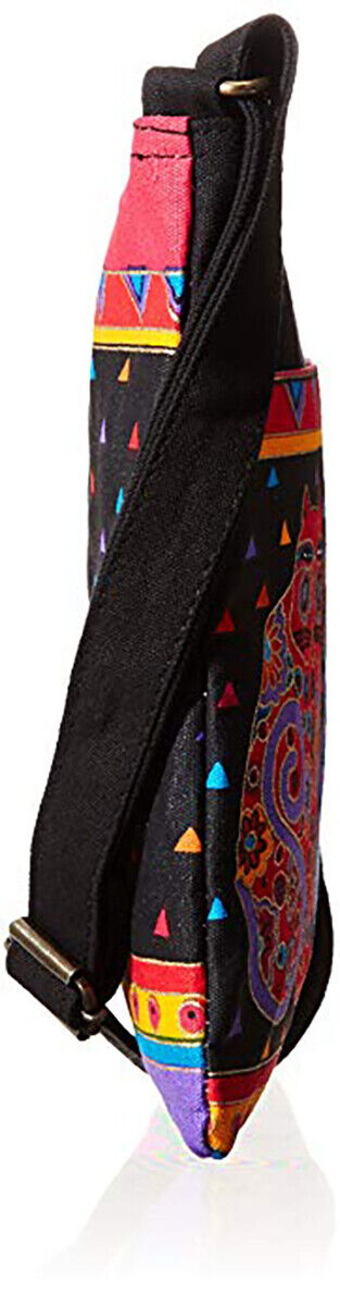 Laurel Burch Crossbody Purse Zipper Top, 10 by 10-Inch, Feline Friends