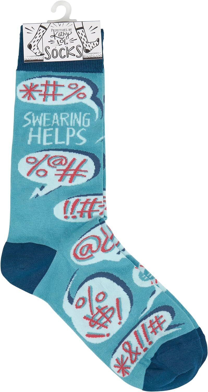 Primitives by Kathy - Swearing Helps Socks, One Size, Unisex
