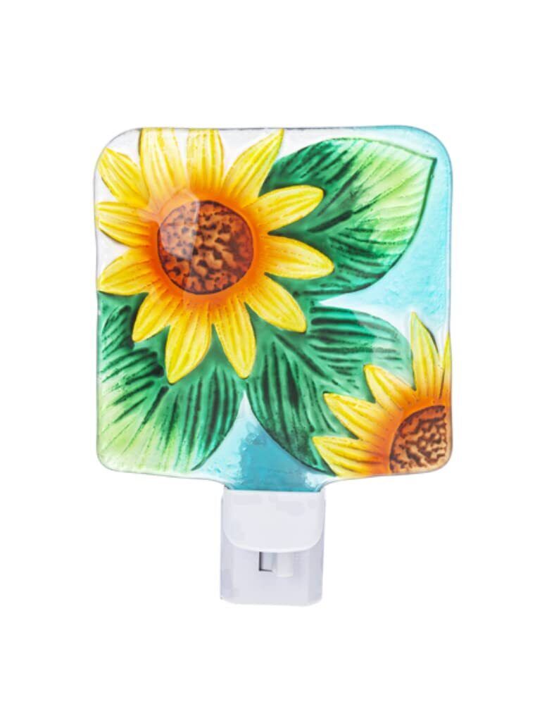 Ganz ME183126 Sunflower Night-Light, Glass and Electrical, 4" W