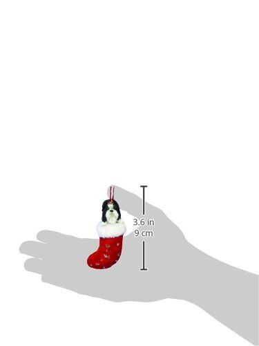Shih Tzu Christmas Stocking Ornament with "Santa's Little Pals" Hand Painted