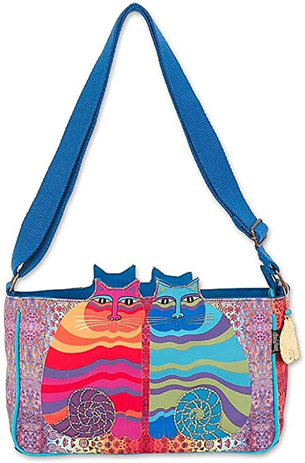 Laurel Burch Rainbow Felines 12x7 Cutout E/W Crossbody Tote – LB7001