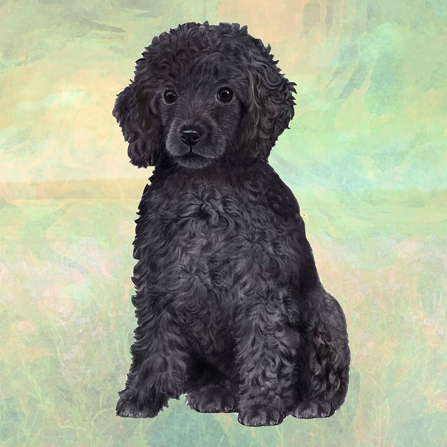 Poodle (Black) Tabletop Drink Coaster (1)