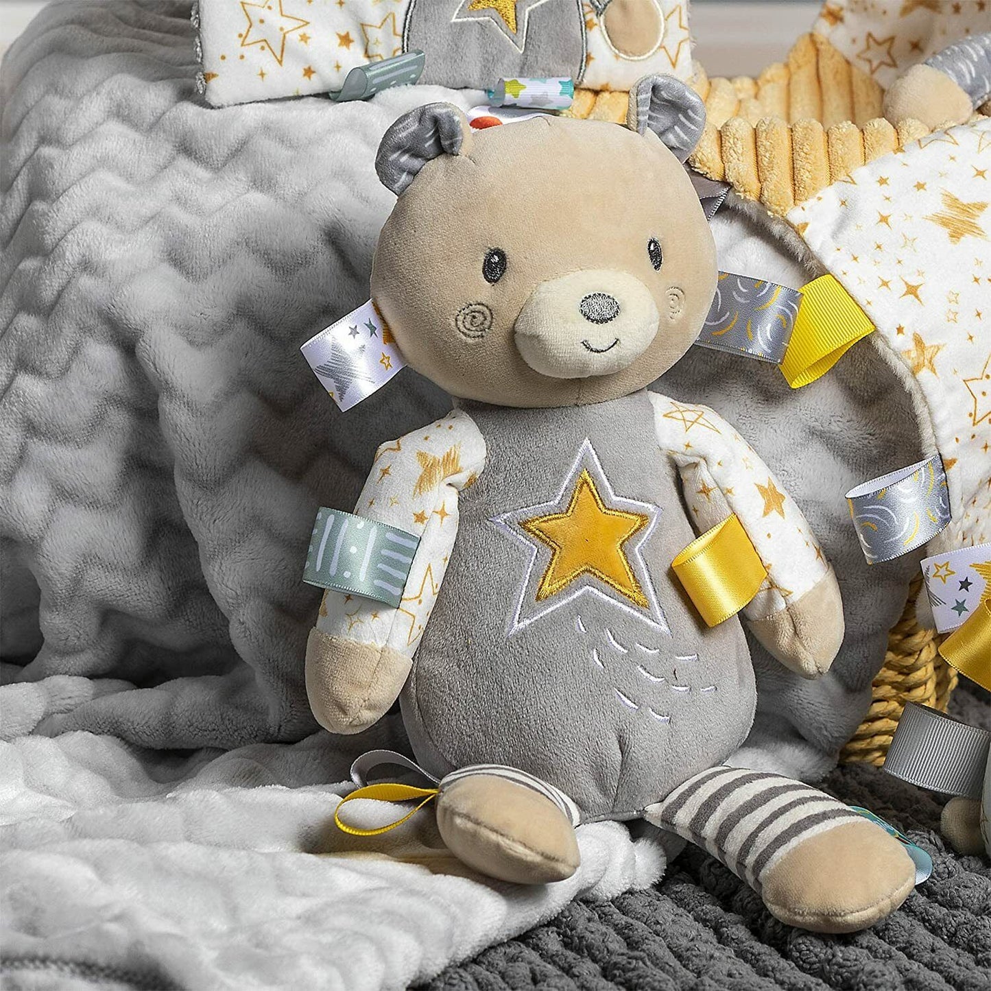 Taggies Stuffed Animal Soft Toy, 12-Inches, Be a Star Bear