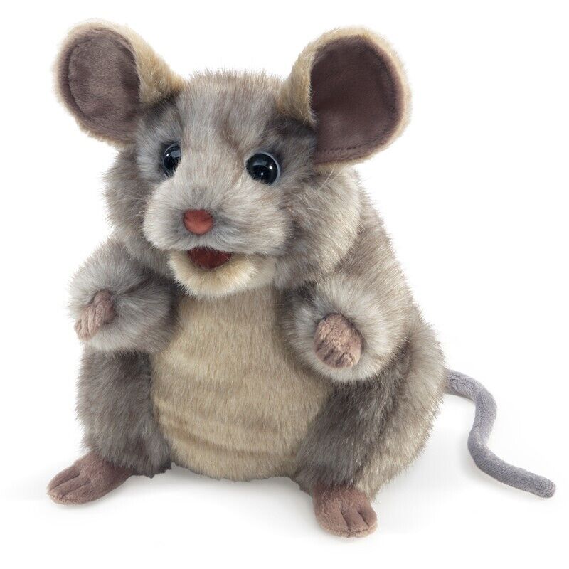 Folkmanis Gray Mouse Hand Puppet, 11"