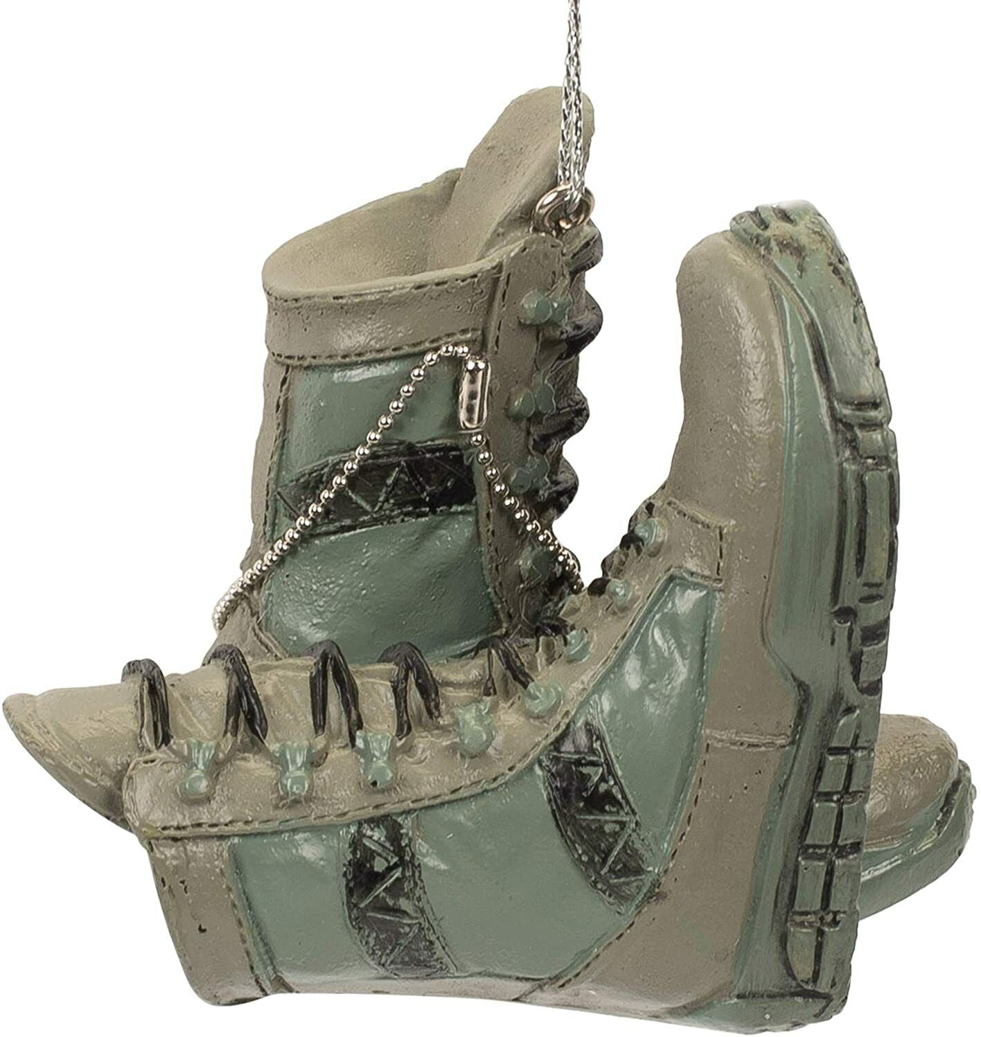 Midwest-CBK Air Force Boot Military Grey Resin Stone Decorative Hanging Ornament