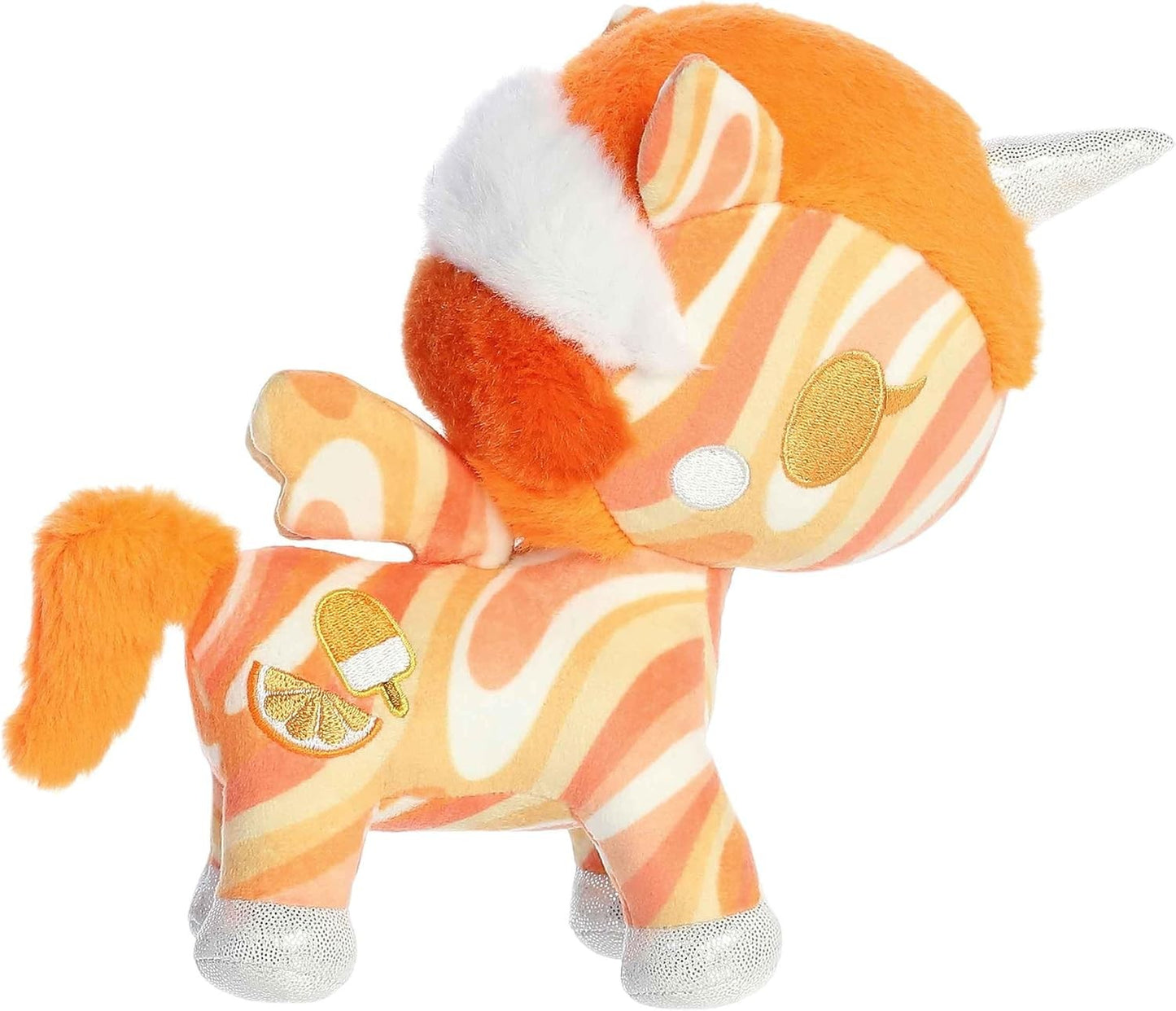 Aurora© Tokidoki Frozen Treats Unicorno Orange Swirl Stuffed Animal, 7.5 inches