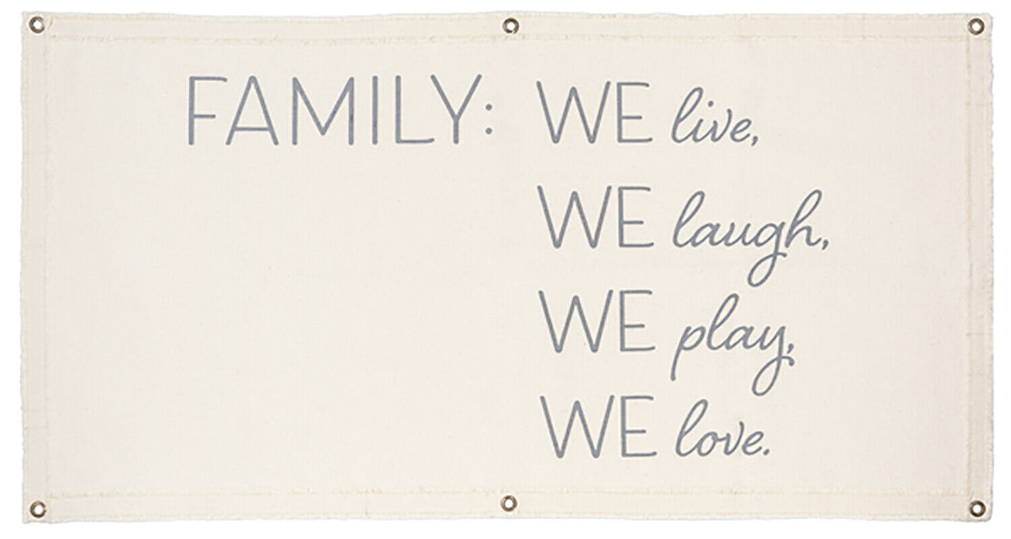 Ganz Canvas Wall Hanging - Family: We live, we laugh, we play, we love