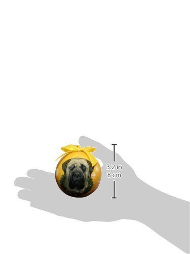 "Mastiff Christmas Ornament" Shatter Proof Ball Easy To Personalize