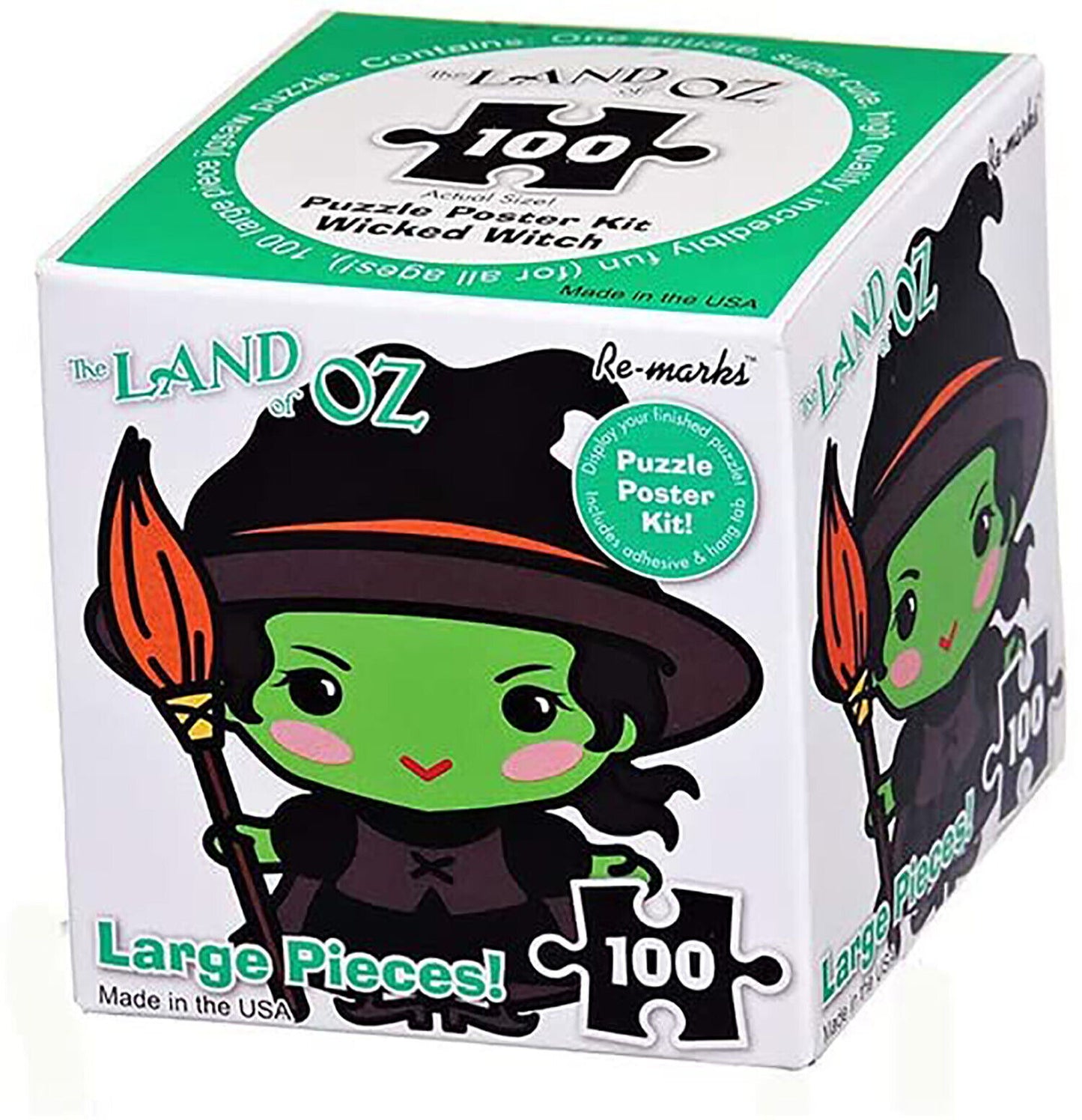 Re-Marks Wizard of Oz 100 Large Piece Puzzle Cube - Wicked Witch