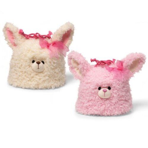 Gund - Bunny Drawstring Plush Stuffed Animal Wristlet Purse - Pink