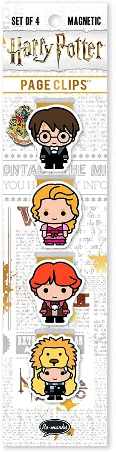 Re-marks Harry Potter Students in Costumes Magnetic Page Clips, Set of 4
