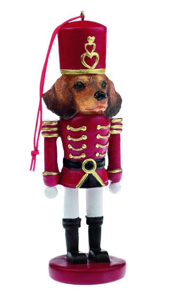 E&S Pets 35358-13 Red Dachshund Nutcracker Soldier Dogs Ornament