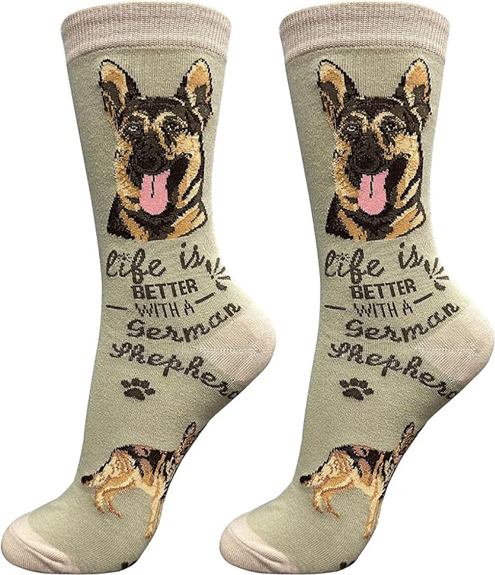 E&S Pets Pet Lover Socks, Life is Better with a German Shepherd