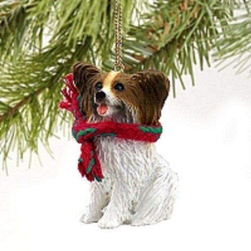 Conversation Concepts Papillon Brown & White Original Ornament