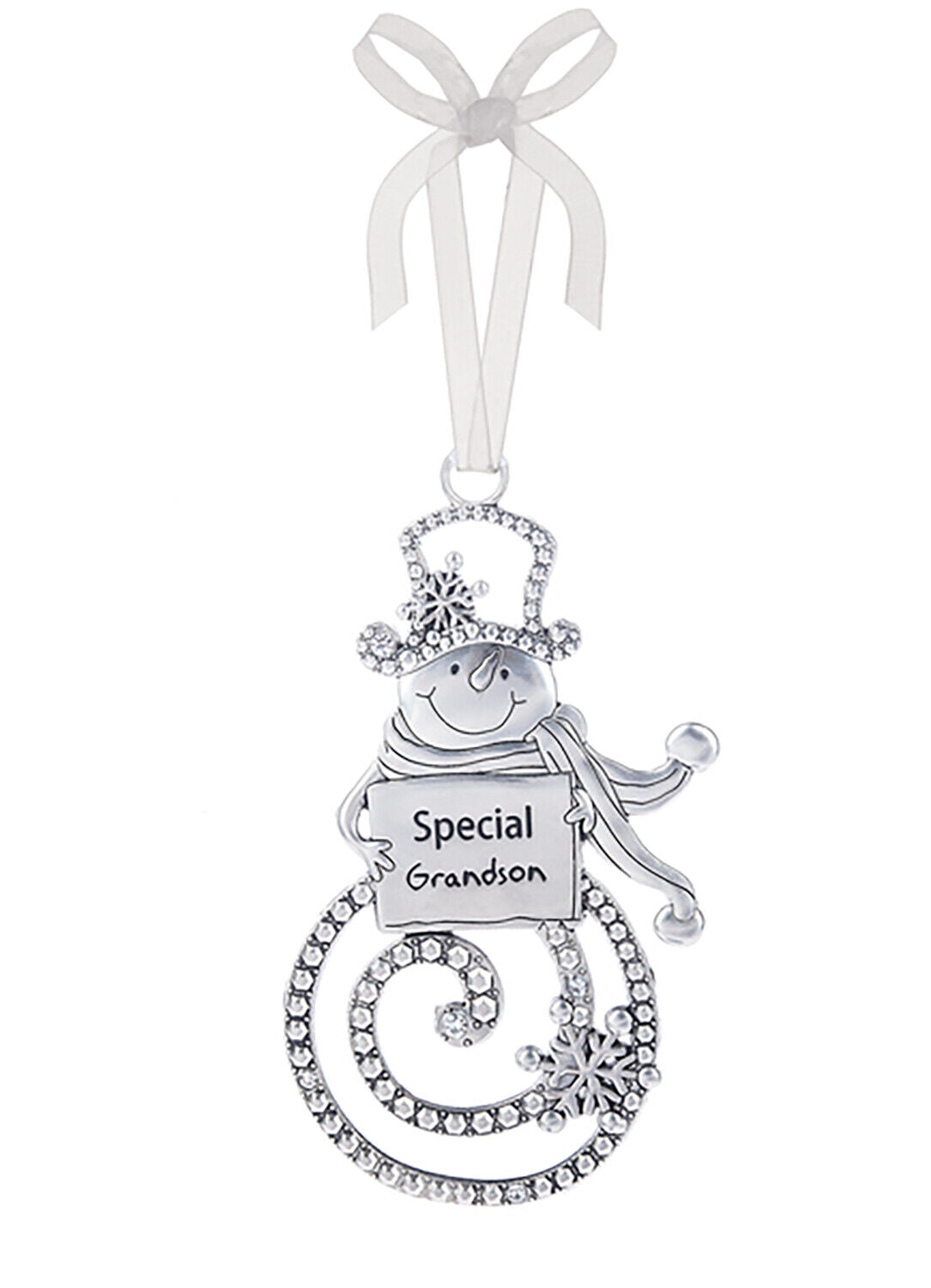 Ganz Ornament - Special Grandson - Silver