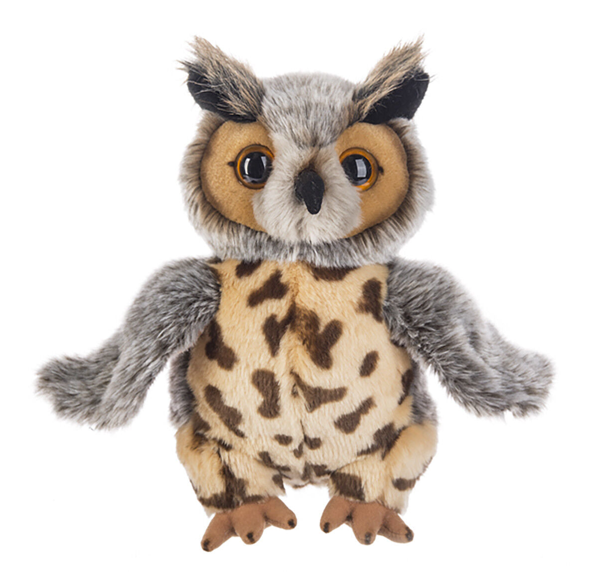 Heritage Brown and Gray Eagle Owl, 12" - Stuffed Animal by Ganz