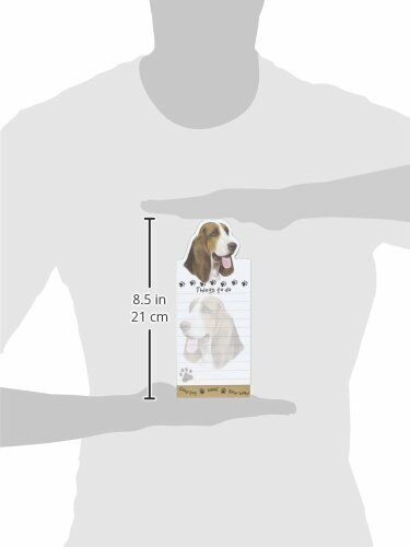 "Basset Hound Magnetic List Pads" Uniquely Shaped Sticky Notepad