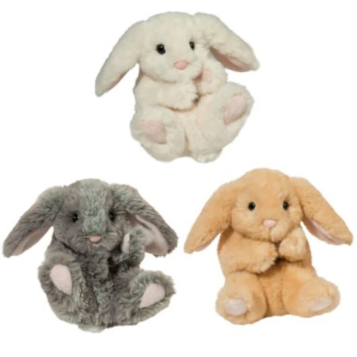 Douglas Toys Plush Gray Baby Bunny Lil' Baby Stuffed Animal, 6"