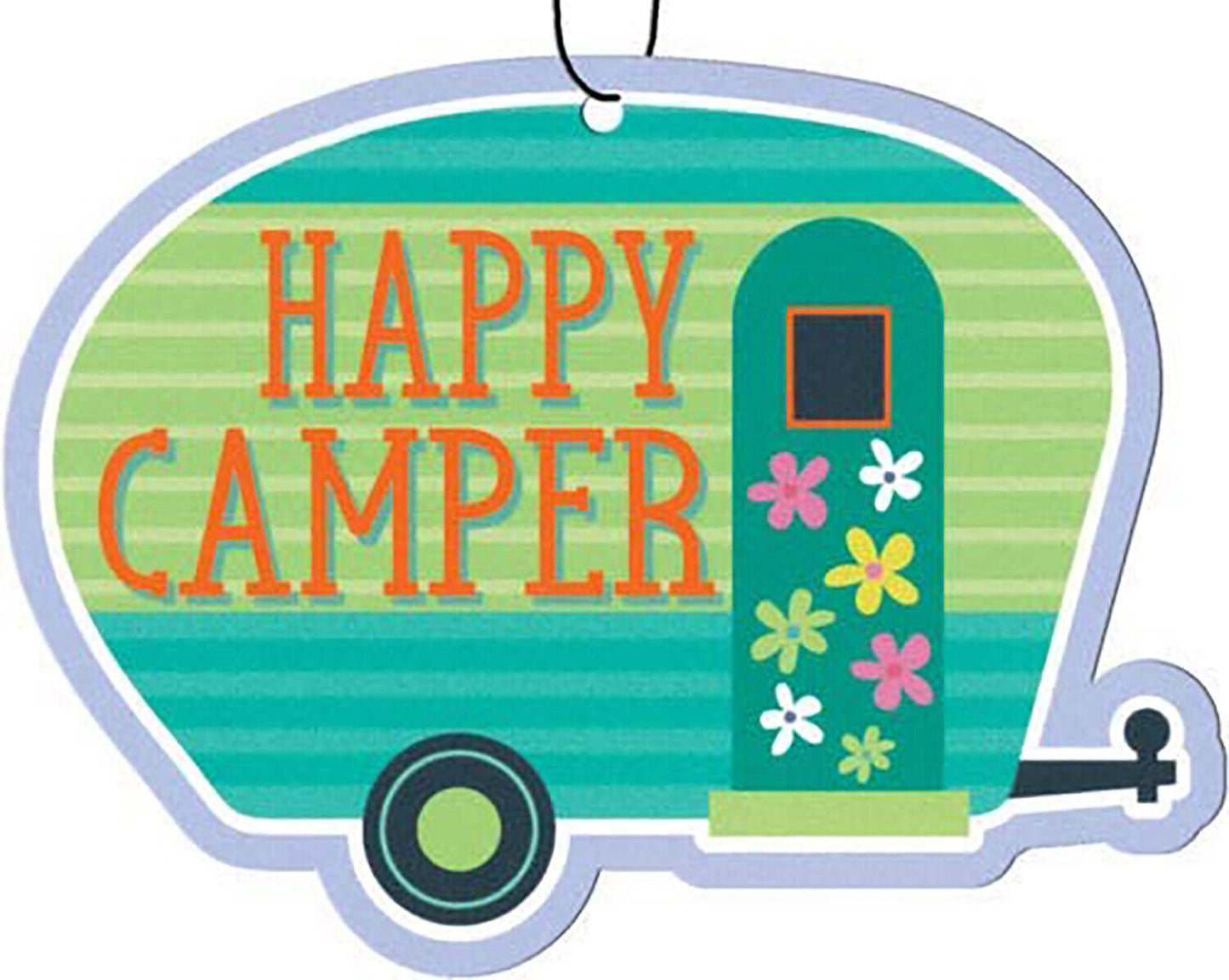 Spoontiques Car Auto Air Freshener (3-Pack), Happy Camper