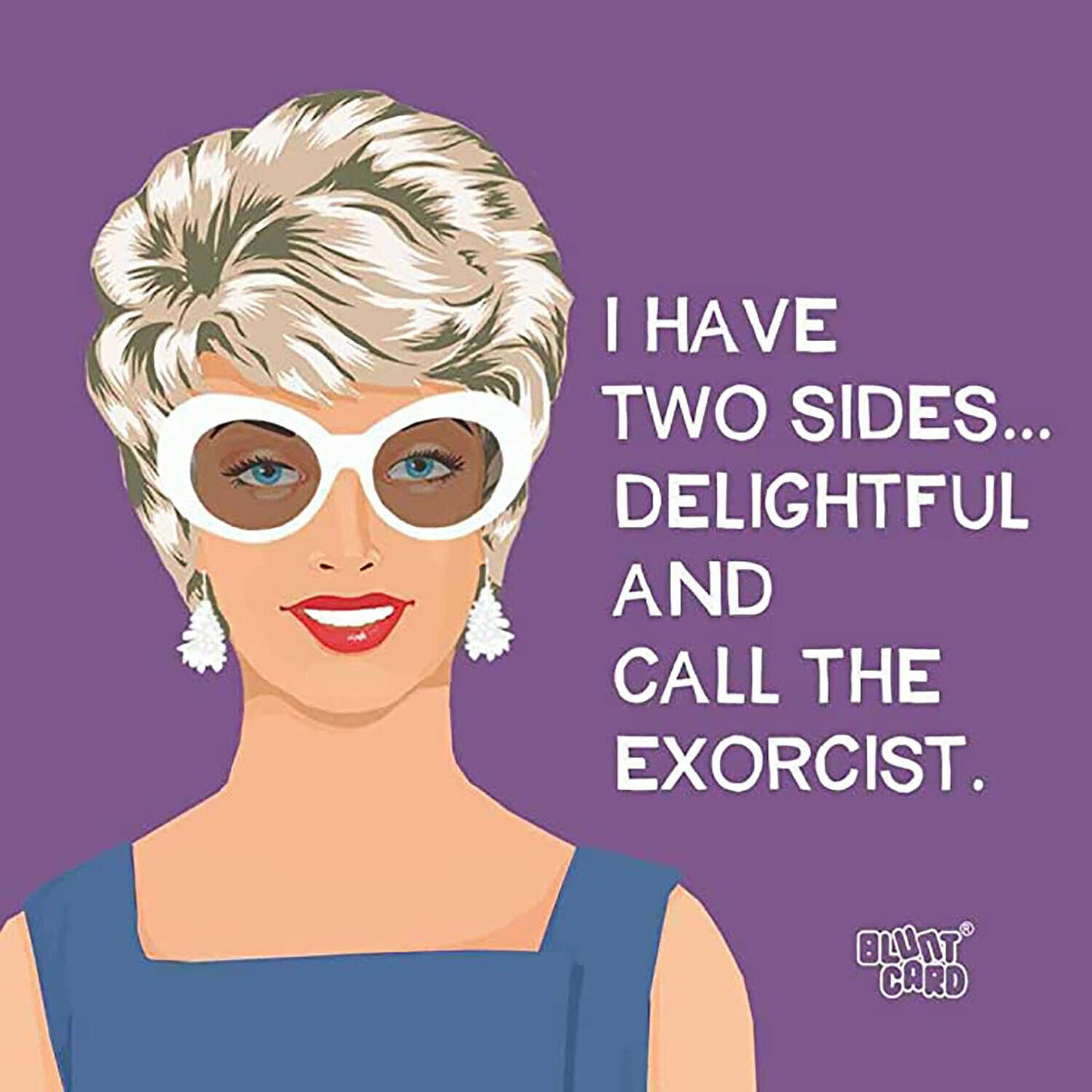 Paperproducts Design Napkin I have Two Sides, Delightful & Exorcist, 5"