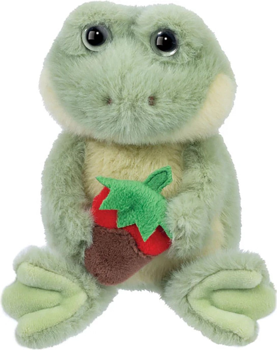 Douglas Toys Flip Frog with Chocolate Strawberry Plush Stuffed Animal Toy, 5"