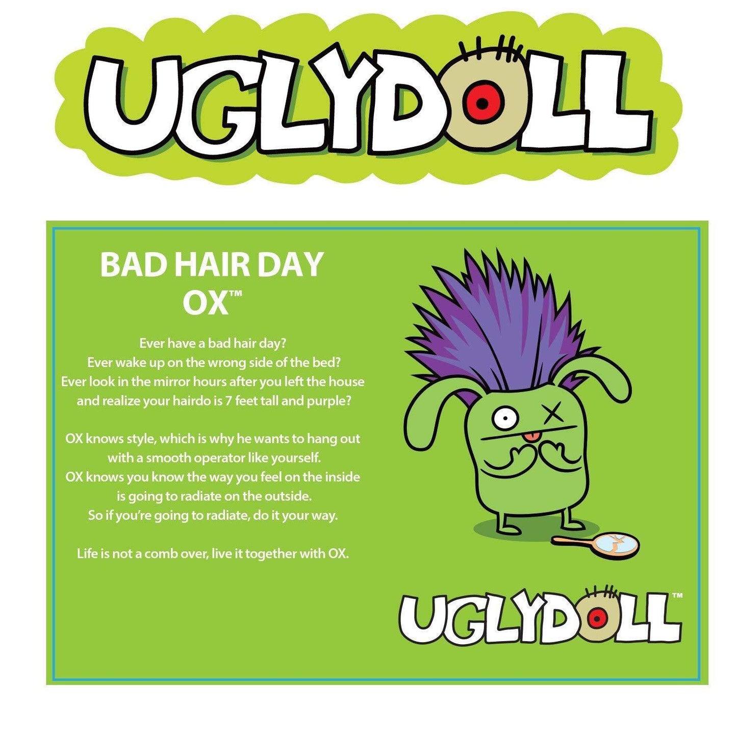 Uglydoll Bad Hair Day Ox Plush Stuffed Animal Toy,11"
