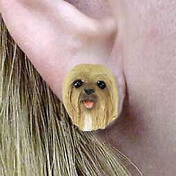 Conversation Concepts Lhasa Apso Blonde Earrings Post