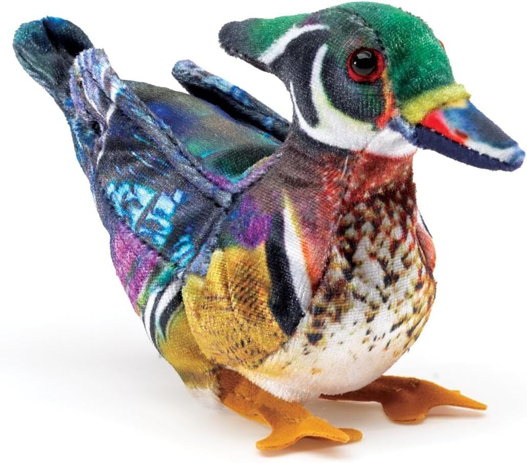 Folkmanis Mini Wood Duck Finger Puppet