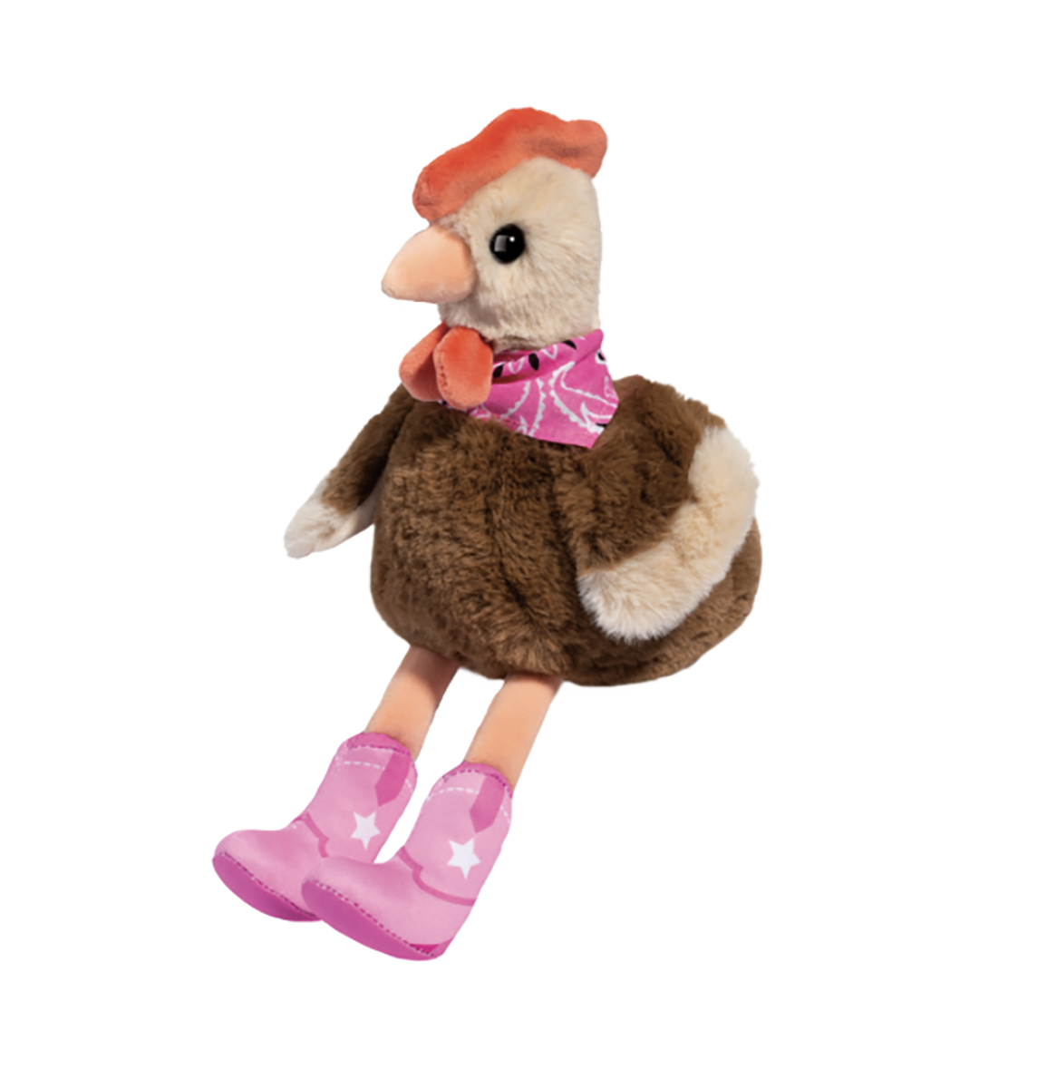 Douglas Toys Cowgirl Chicken Plush Stuffed Animal Toy 10 inches