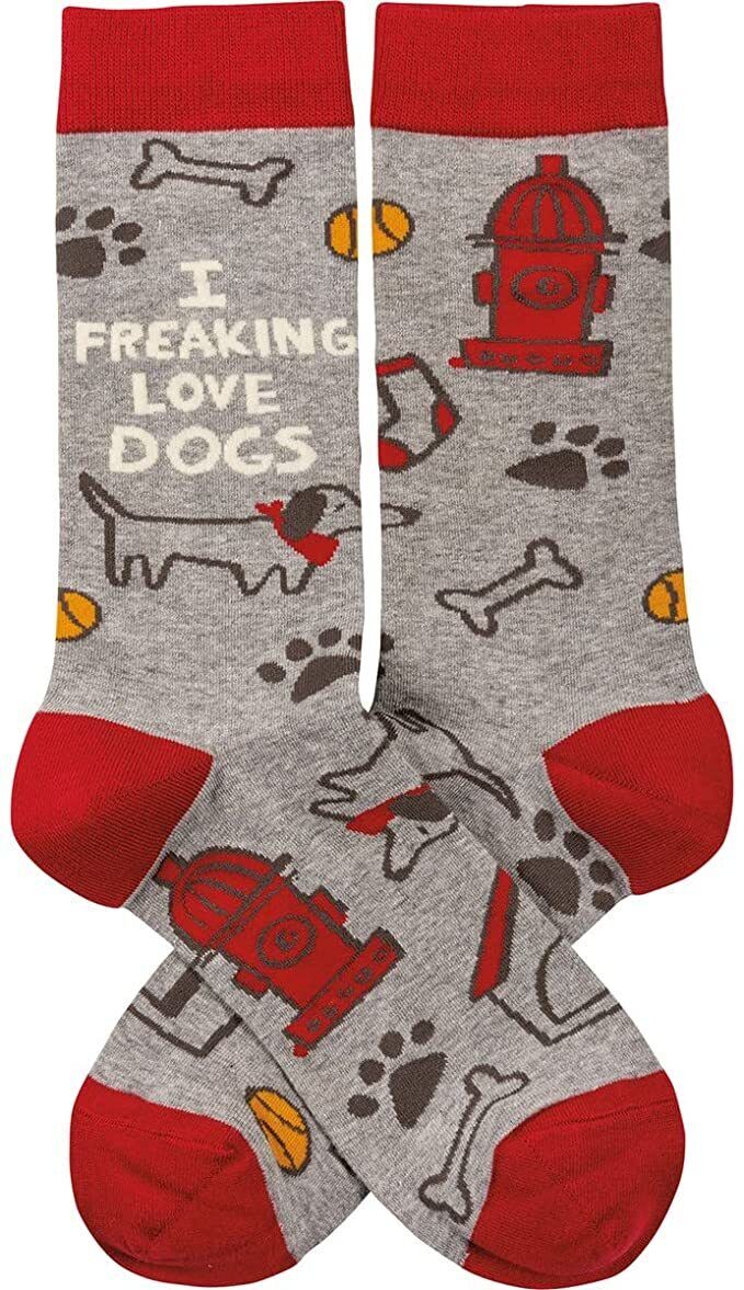 Primitives by Kathy 113729 - I Freaking Love Dogs Socks