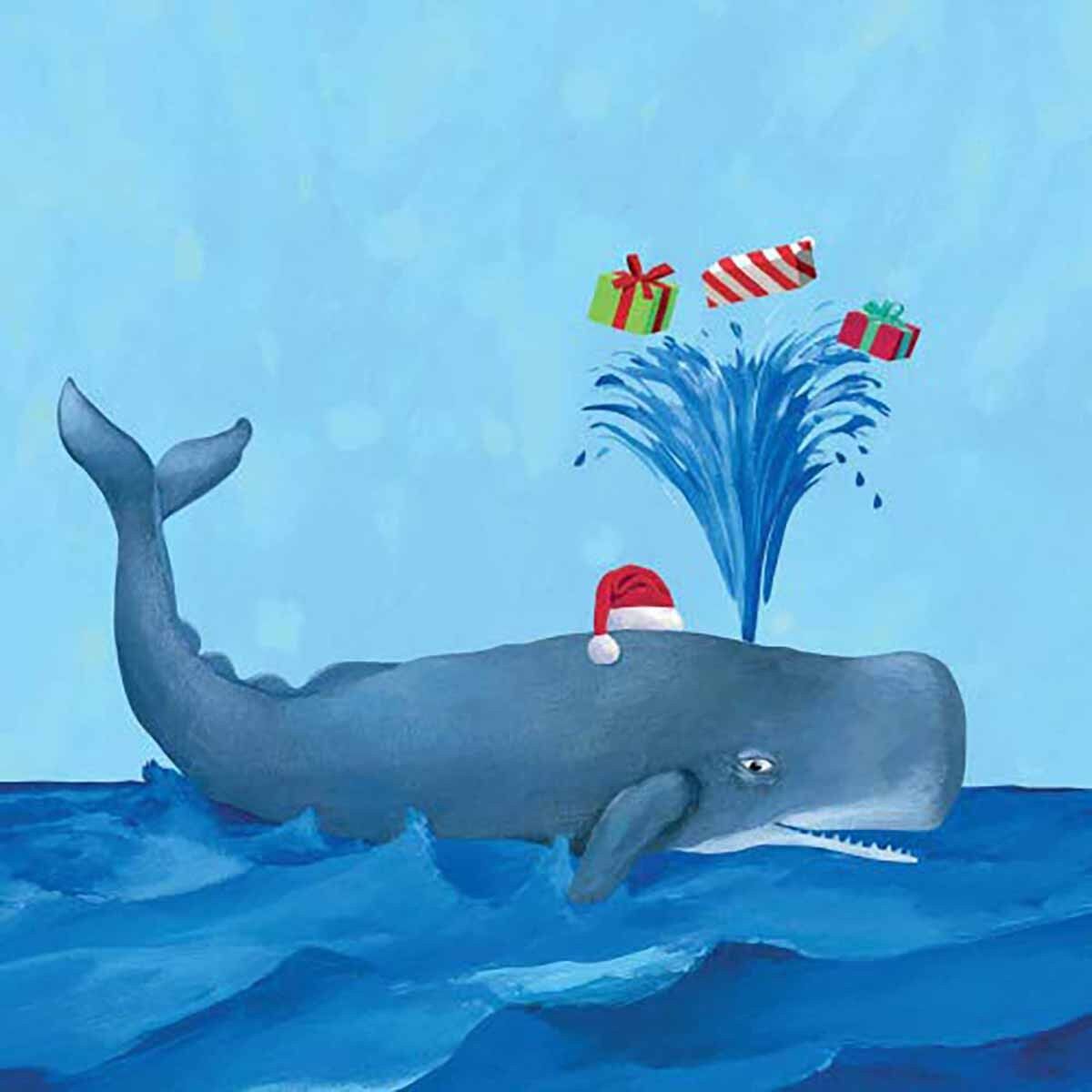 Paperproducts"Wilson the Whale" Beach Paper Cocktail/Beverage Napkins