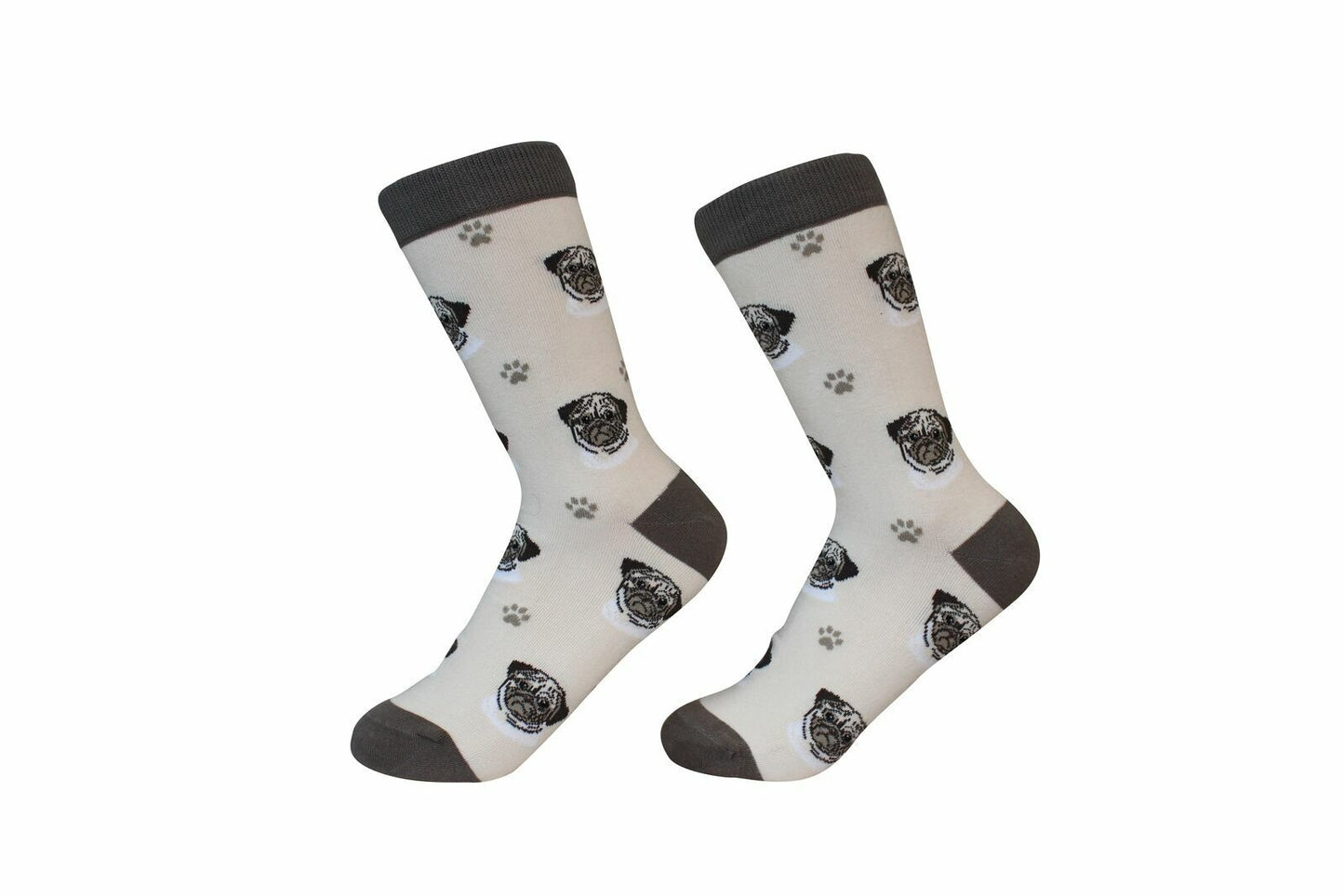 Tan Pug Dog Breed Socks Unisex Sock Daddy by E&S Pets
