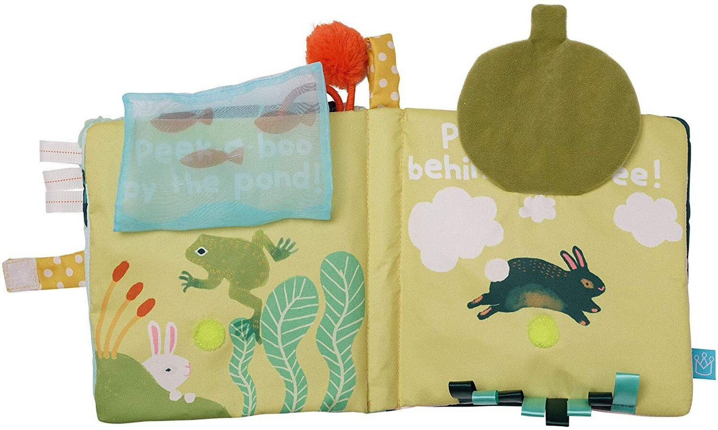Manhattan Toy Fairytale Peek-a-Boo Soft Activity Crinkle Book w Tethered Bunny