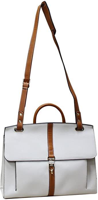 Simply Noelle Cobblestone Briefcase - Pearl