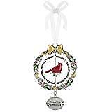 Season's Greetings Christmas Cardinal 3D 4 3/8" Christmas Ornament