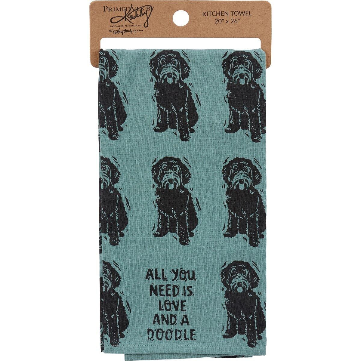 Primitives by Kathy Kitchen Towel - All You Need Is Love And A Doodle